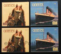 1h118 LOT OF 4 CINEFEX MAGAZINES '90s with articles about Star Wars Episode I, Titanic & more!