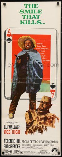 1j426 ACE HIGH insert '69 Eli Wallach, Terence Hill, spaghetti western, cool ace of spades design!