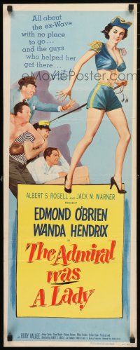 1j428 ADMIRAL WAS A LADY insert '50 O'Brien, boxer & cab driver lust after sexy Wanda Hendrix!