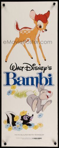 1j446 BAMBI insert R82 Walt Disney cartoon deer classic, great art with Thumper & Flower!
