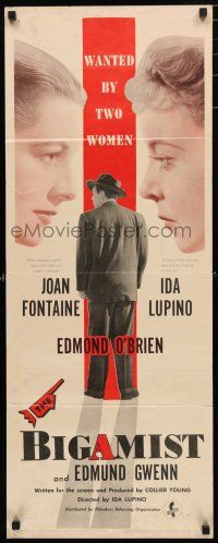 1j461 BIGAMIST insert '53 Edmond O'Brien is wanted by Joan Fontaine & Ida Lupino!