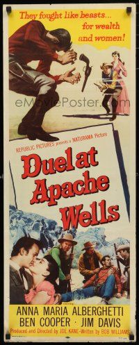 1j529 DUEL AT APACHE WELLS insert '57 they fought like beasts for wealth & Anna Maria Alberghetti!