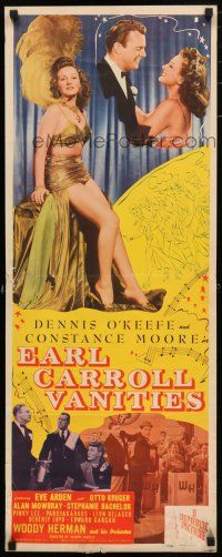 1j530 EARL CARROLL VANITIES insert '45 sexy showgirl Constance Moore, Dennis O'Keefe!