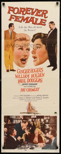 1j558 FOREVER FEMALE insert '54 Ginger Rogers, William Holden, Paul Douglas, Pat Crowley