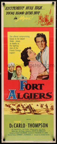 1j559 FORT ALGIERS insert '53 sexy Yvonne de Carlo in Africa, young blood runs hot!