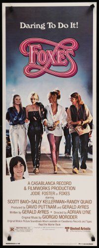 1j562 FOXES insert '80 Jodie Foster, Cherie Currie, Marilyn Kagen + super young Scott Baio!