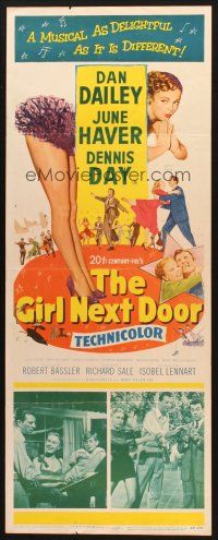 1j571 GIRL NEXT DOOR insert '53 artwork of Dan Dailey, sexy June Haver & Dennis Day!