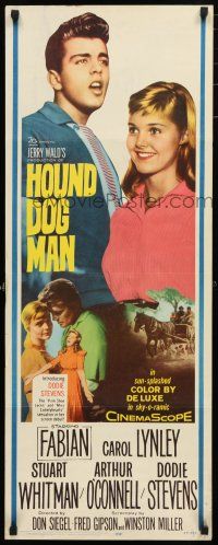1j593 HOUND-DOG MAN insert '59 Fabian starring in his first movie with pretty Carol Lynley!