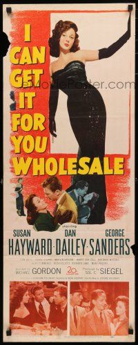 1j594 I CAN GET IT FOR YOU WHOLESALE insert '51 art of sexy Susan Hayward in Gilda-like dress!