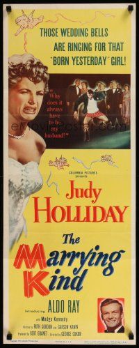 1j631 MARRYING KIND insert '52 wedding bells are ringing for pretty bride Judy Holliday!