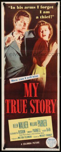 1j640 MY TRUE STORY insert '51 Mickey Rooney directed, I framed the man I love!