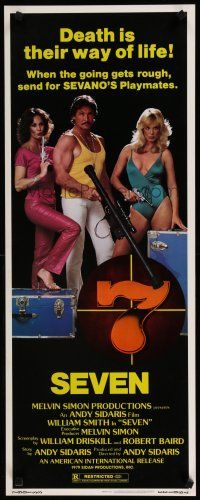1j701 SEVEN insert '79 William Smith & sexy girls w/big guns, death is their way of life, AIP!