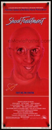 1j706 SHOCK TREATMENT insert '81 Rocky Horror follow-up, great artwork of demented doctor!