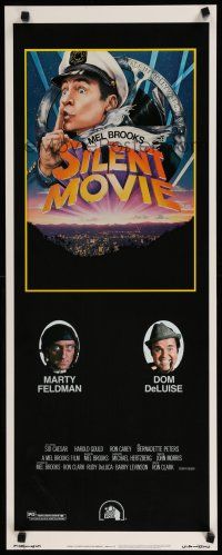 1j708 SILENT MOVIE insert '76 Marty Feldman, Dom DeLuise, art of Mel Brooks by John Alvin!