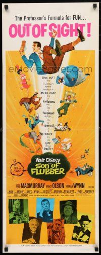 1j723 SON OF FLUBBER insert R70 Walt Disney, art of absent-minded professor Fred MacMurray!