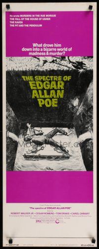 1j730 SPECTRE OF EDGAR ALLAN POE insert '74 what drove him to a bizarre world of madness & murder?