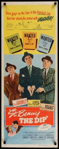 1j734 ST BENNY THE DIP insert '51 directed by Edgar Ulmer, Dick Haymes & Nina Foch!