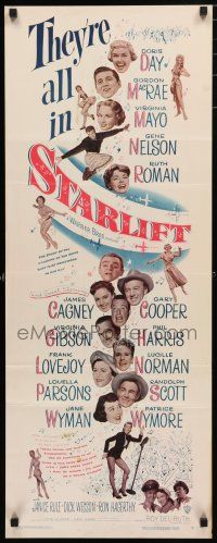 1j740 STARLIFT insert '51 Gary Cooper, James Cagney, Doris Day, Virginia Mayo & all-star cast!