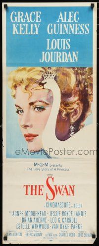 1j758 SWAN insert '56 wonderful close up artwork of beautiful Grace Kelly by Monet!