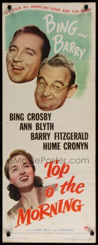 1j794 TOP O' THE MORNING insert '49 Bing Crosby & Barry Fitzgerald find the Blarney Stone!