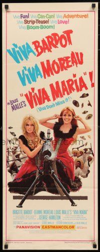 1j815 VIVA MARIA insert '66 Louis Malle, sexiest French babes Brigitte Bardot & Jeanne Moreau!