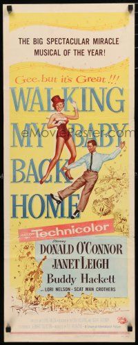1j818 WALKING MY BABY BACK HOME insert '53 artwork of dancing Donald O'Connor & sexy Janet Leigh!
