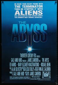 1k023 ABYSS 1sh '89 directed by James Cameron, Ed Harris, Mary Elizabeth Mastrantonio!