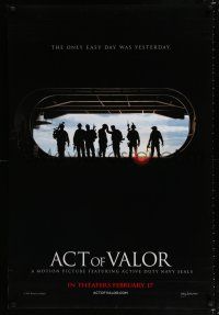 1k026 ACT OF VALOR teaser DS 1sh '12 motion picture featuring active duty Navy SEALs!
