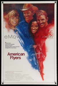 1k043 AMERICAN FLYERS 1sh '85 Kevin Costner, David Grant, bicyclist cycling on bike art by Grove!