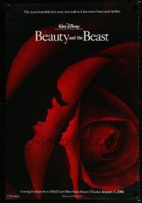 1k074 BEAUTY & THE BEAST advance DS 1sh R02 Walt Disney cartoon classic, art of cast in rose!