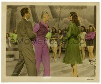 1m022 DOWN TO EARTH color 8x10 still '46 Larry Parks stops Jergens from attacking Rita Hayworth!