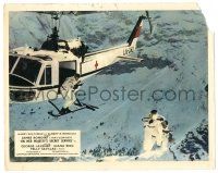 1m037 ON HER MAJESTY'S SECRET SERVICE color English FOH LC '69 Bond, men jumping from helicopter!