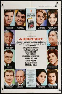 1p016 AIRPORT 1sh '70 Burt Lancaster, Dean Martin, Jacqueline Bisset, Jean Seberg & more!