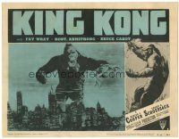 1r693 KING KONG LC #8 R52 classic image of giant ape holding Fay Wray over New York Skyline!