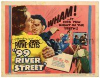 1r006 99 RIVER STREET TC '53 John Payne, sexy Evelyn Keyes & Peggie Castle, film noir!