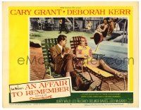 1r455 AFFAIR TO REMEMBER LC #2 '57 Cary Grant & sexy Deborah Kerr lounging on deck, Leo McCarey!