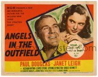 1r017 ANGELS IN THE OUTFIELD TC '51 image of Paul Douglas & sexy Janet Leigh, baseball!
