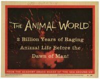 1r018 ANIMAL WORLD TC '56 Irwin Allen documentary, 2 billion years of raging animal life!