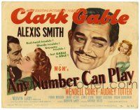 1r021 ANY NUMBER CAN PLAY TC '49 sexy Alexis Smith is Clark Gable's new number!