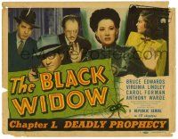 1r038 BLACK WIDOW chapter 1 TC '47 sci-fi serial, sexy Carol Forman in title role!