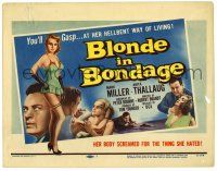 1r039 BLONDE IN BONDAGE TC '57 sexy Swedish bad girl, her body screamed for the things she hated!