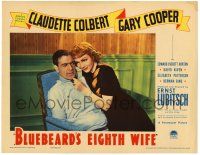 1r493 BLUEBEARD'S EIGHTH WIFE LC '38 c/u of sexy Claudette Colbert & millionaire Gary Cooper!