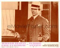 1r497 BONNIE & CLYDE LC #6 '67 best close up of Warren Beatty pointing two guns!
