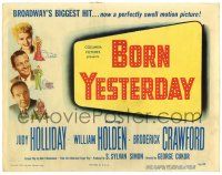1r044 BORN YESTERDAY TC '51 Judy Holliday, William Holden & Broderick Crawford!