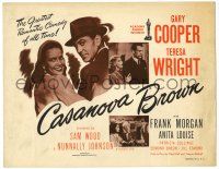 1r054 CASANOVA BROWN TC R53 great lover Gary Cooper loves Teresa Wright!