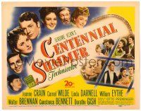 1r056 CENTENNIAL SUMMER TC '46 cool art of Jeanne Crain, Cornel Wilde, Linda Darnell & cast!