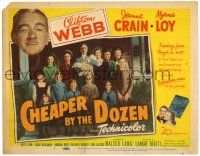 1r058 CHEAPER BY THE DOZEN TC '50 Clifton Webb surrounded by Jeanne Crain & kids!