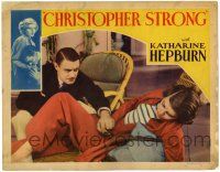 1r525 CHRISTOPHER STRONG LC '33 Colin Clive tries to rouse female aviator Katharine Hepburn!