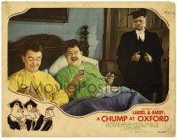1r526 CHUMP AT OXFORD LC #2 R46 image of Wilfred Lucas angry at Laurel & Hardy in pajamas!