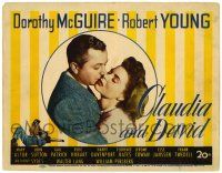 1r064 CLAUDIA & DAVID TC '46 romantic close up of Dorothy McGuire & Robert Young!